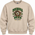 Medina Bees baseball design on a sand crewneck sweatshirt