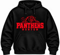 Norton Panthers Prowling Mascot design on a Black pullover hoodie